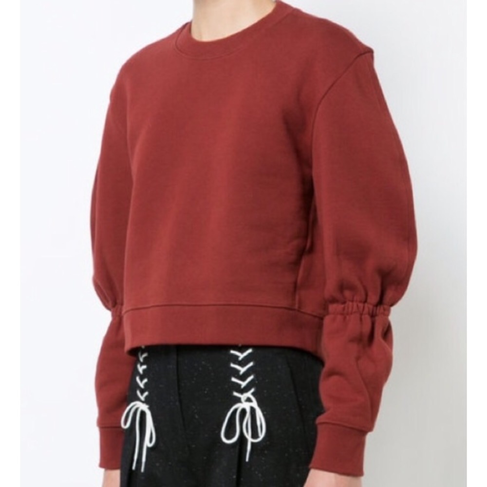 Tibi Sculpted pullover crewneck sweater top used, fair condition. Not new. - Picture 2 of 4